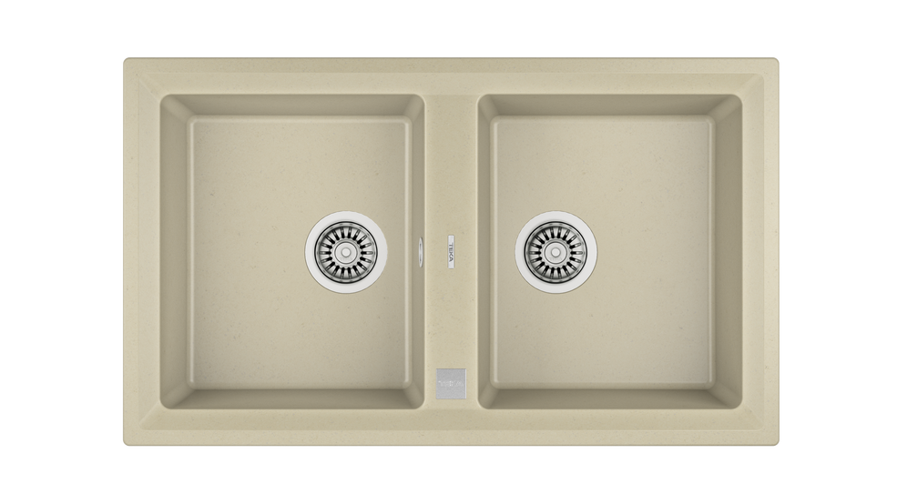 Teka STONE 90 B-TG Çift Hazneli Tegranite Tezgah üstü Granit Topasbeige Eviye	- 115260004