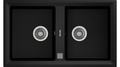 Teka STONE 90 B-TG Çift Hazneli Tegranite Tezgah üstü Granit Metallic Black Eviye - 115260003