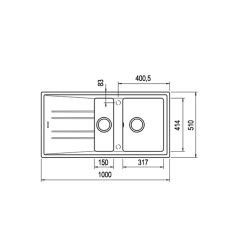 Teka STONE 60 B-TG   Topasbeige Granit Evye - 115360011
