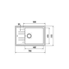 Teka STONE 60 S-TG  Granit  White / Beyaz Eviye - 115330040