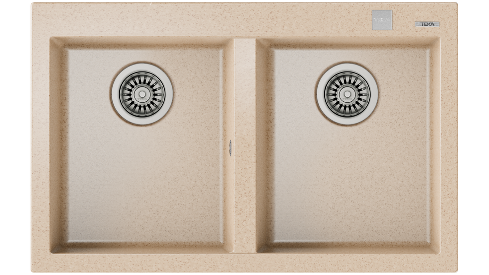 Teka FORSQUARE 790 TG Çift Hazneli Tezgahüstü/TezgahaSıfır Avena Granit Evye - 115260016