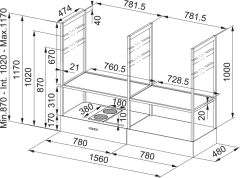 Franke T-Shelf FMY EVOLUTION F160 Mat Siyah Ada Tipi Davlumbaz - 325.0726.999