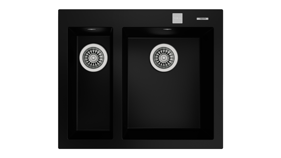 Teka FORSQUARE 590 TG 1.5 Gözlü Tezgahüstü/TezgahaSıfır / Siyah Granit Evye - 115260019