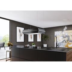 Franke Mythos Masterpiece FMYS BK/CP F80 KL Matt Black- Antrasit Ada Davlumbaz - 345.0726.996