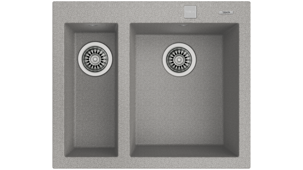 Teka FORSQUARE 590 TG 1.5 Gözlü Tezgahüstü/TezgahaSıfır Stone Grey Granit Evye - 115260020