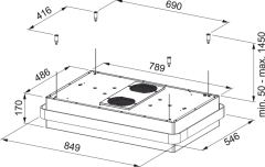 Franke Mythos Masterpiece FMYS BK/CP F80 KL Matt Black- Antrasit Ada Davlumbaz - 345.0726.996