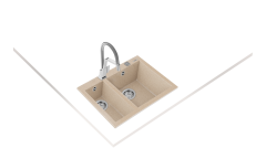 Teka FORSQUARE 590 TG 1.5 Gözlü Tezgahüstü/TezgahaSıfır Avena Granit Evye - 115260021