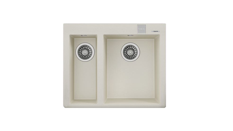 Teka FORSQUARE 590 TG 1.5 Gözlü Tezgahüstü/TezgahaSıfır Krem Granit Evye - 115260022