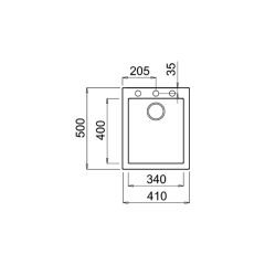 Teka FORSQUARE 34.40 TG Tek Hazneli Tezgahüstü/TezgahaSıfır  Black / Siyah Granit Evye - 115230010