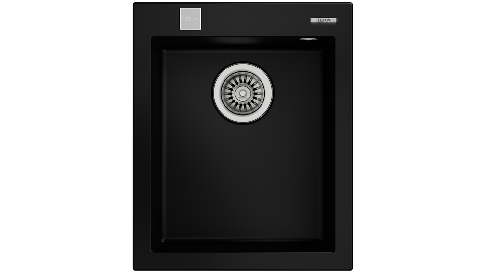 Teka FORSQUARE 34.40 TG Tek Hazneli Tezgahüstü/TezgahaSıfır  Black / Siyah Granit Evye - 115230010