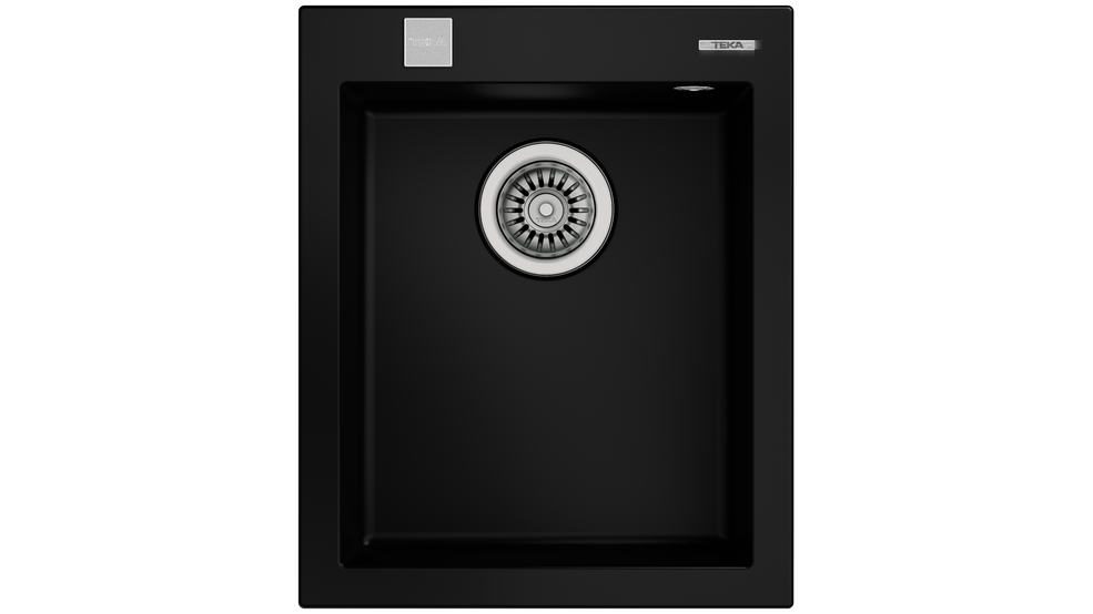 Teka FORSQUARE 34.40 TG Tek Hazneli Tezgahüstü/TezgahaSıfır  Black / Siyah Granit Evye - 115230010