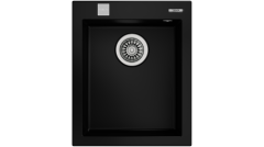 Teka FORSQUARE 34.40 TG Tek Hazneli Tezgahüstü/TezgahaSıfır  Black / Siyah Granit Evye - 115230010