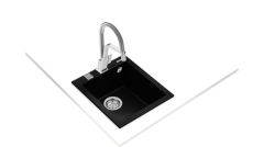 Teka FORSQUARE 34.40 TG Tek Hazneli Tezgahüstü/TezgahaSıfır  Black / Siyah Granit Evye - 115230010