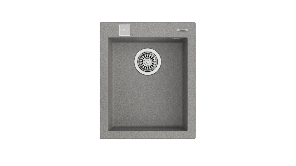 Teka FORSQUARE 34.40 TG Tek Hazneli Tezgahüstü/TezgahaSıfır  Ston Grey Granit Evye - 115230011