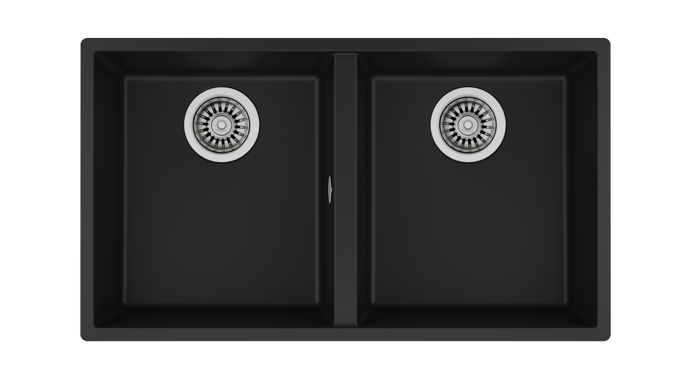Teka SQUARE 760 TG 2 Gözlü  Tezgahaltı Damlalıksız Granit Black / Siyah Eviye - 115260024