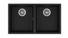 Teka SQUARE 760 TG 2 Gözlü  Tezgahaltı Damlalıksız Granit Black / Siyah Eviye - 115260024