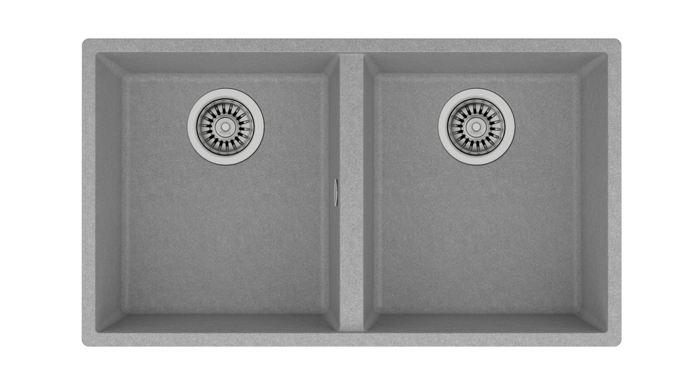 Teka SQUARE 760 TG 2 Gözlü  Tezgahaltı Damlalıksız Granit Stone Grey Eviye - 115260025