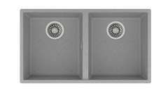 Teka SQUARE 760 TG 2 Gözlü  Tezgahaltı Damlalıksız Granit Stone Grey Eviye - 115260025