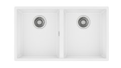 Teka SQUARE 760 TG 2 Gözlü  Tezgahaltı Damlalıksız Granit White / Beyaz Eviye - 115260028