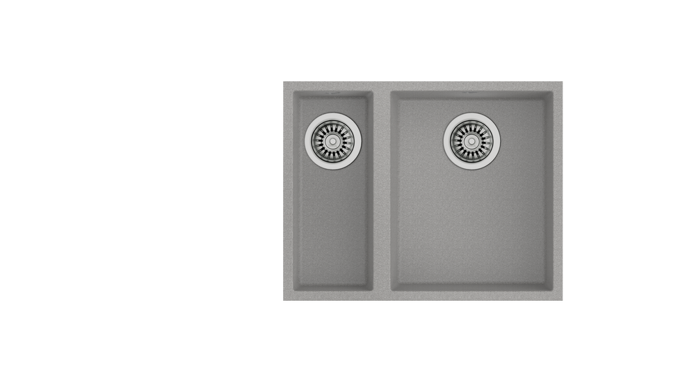 Teka SQUARE 560 TG 1.5 Gözlü Tezgah Altı Damlalıksız Granit Stone Grey Evye - 115260030