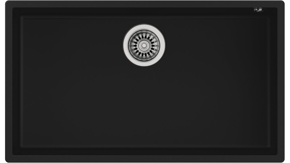 Teka SQUARE 72.40 TG Tek Hazneli Tezgahaltı Damlalıksız Granit Black / Siyah Evye - 115230015