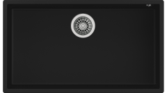 Teka SQUARE 72.40 TG Tek Hazneli Tezgahaltı Damlalıksız Granit Black / Siyah Evye - 115230015