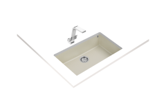 Teka SQUARE 72.40 TG Tek Hazneli Tezgahaltı Damlalıksız Krem Grey Evye - 115230018