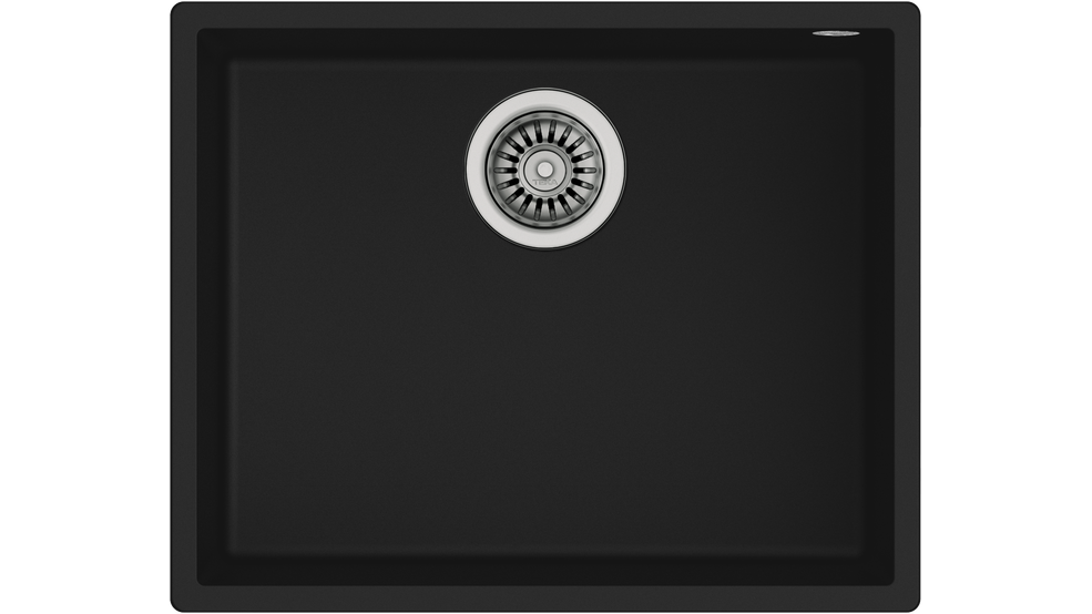 Teka SQUARE 50.40 TG Tek Hazneli Tezgah Altı Damlalıksız  Black / Siyah Granit Evye - 115230020