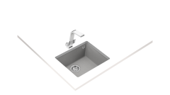 Teka SQUARE 50.40 TG Tek Hazneli Tezgah Altı Damlalıksız  Stone Grey Granit Evye - 115230021