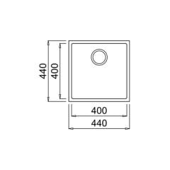 Teka SQUARE 40.40 TG Tek Hazneli Tezgah Altı Damlalıksız White / Beyaz Granit Evye - 115230029
