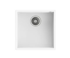 Teka SQUARE 40.40 TG Tek Hazneli Tezgah Altı Damlalıksız White / Beyaz Granit Evye - 115230029
