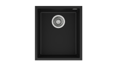 Teka SQUARE 34.40 TG Tek Hazneli Tezgah Altı Damlalıksız Black / Siyah Granit Evye - 115230030