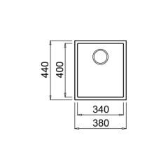 Teka SQUARE 34.40 TG Tek Hazneli Tezgah Altı Damlalıksız White / Beyaz Granit Evye - 115230034