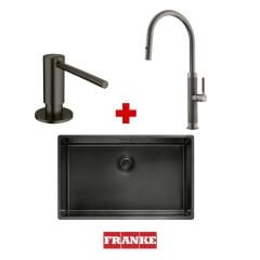 Franke Kampanya Mythos Masterpiece Antrasit Evye - Armatür - Sabunluk Set