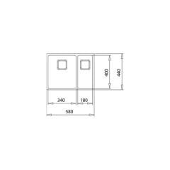 Teka FLEXLINEA RS15 2B 580  Tezgaha Sıfır/Tezgah 1.5 Hazneli Paslanmaz Çelik Evye - 115030010