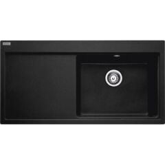 Franke Mythos MTG 611-100 SOL Damlalıklı Nero Granit Evye- 114.0742.258