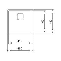 Teka FLEXLINEA RS15 45.40 Tezgaha Sıfır/ Tezgah Altı/Tezgah Üstü  Tek Hazneli Paslanmaz Çelik Evye - 115000013