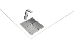 Teka FLEXLINEA RS15 2B 40.40 Tezgaha Sıfır/ Tezgah Altı/Tezgah Üstü  Tek Hazneli Paslanmaz Çelik Evye - 115000014