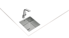 Teka FLEXLINEA RS15 2B 40.40 Tezgaha Sıfır/ Tezgah Altı/Tezgah Üstü  Tek Hazneli Paslanmaz Çelik Evye - 115000014