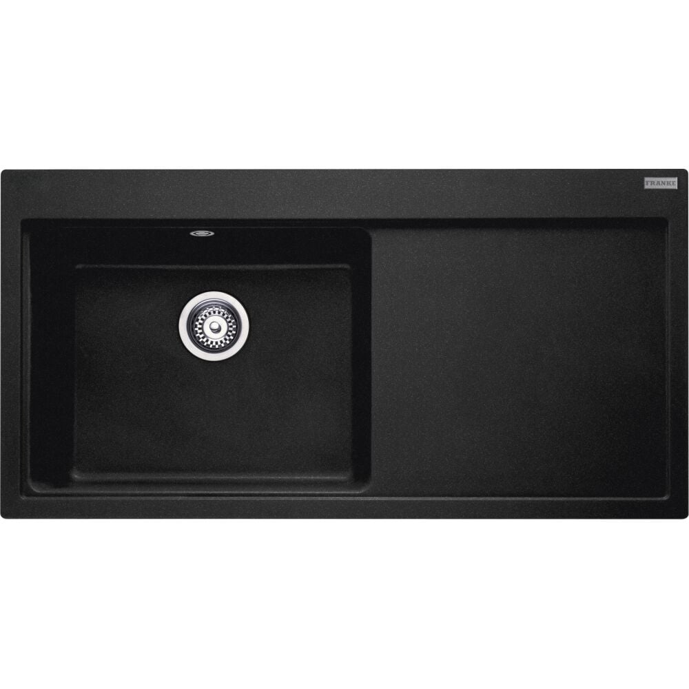 Franke Mythos MTG 611-100 SOL Damlalıklı Nero Granit Evye 114.0742.259