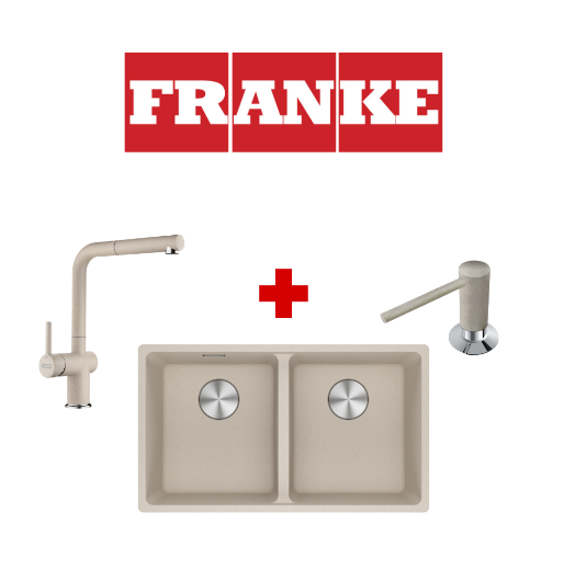 Franke Kampanya Maris MRG 120-35-35 Granit Sahara Evye - Active Plus 2.0 Sahara Armatür - Active Comfort Sıvı Sabunluk Kampanyası
