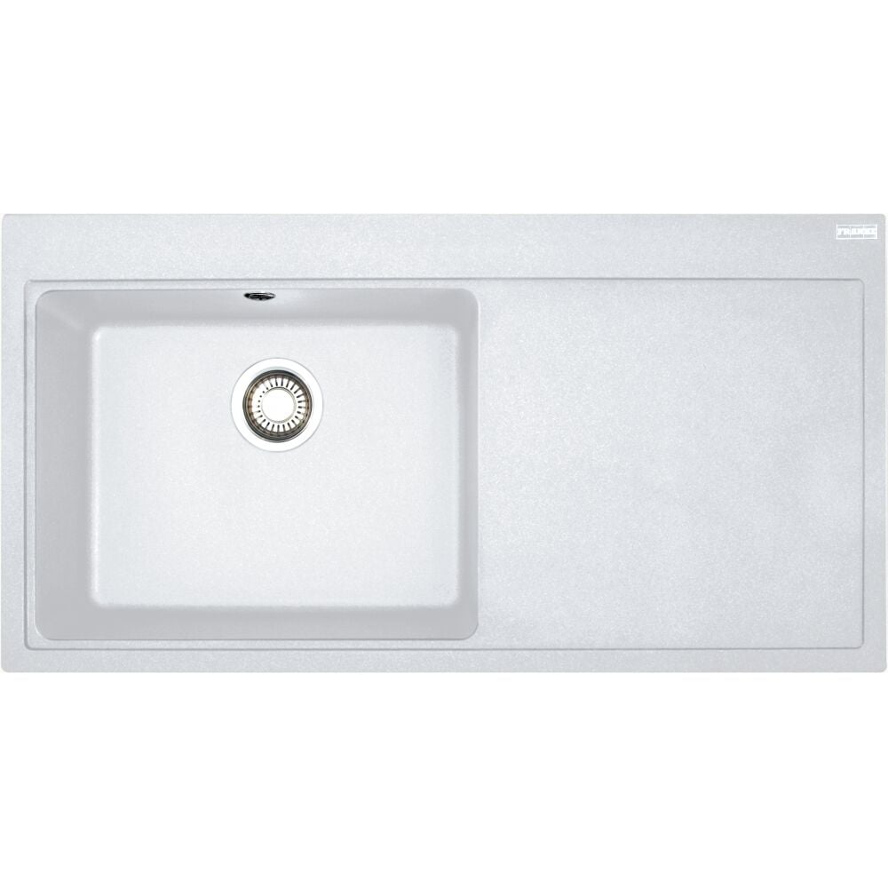 Franke Mythos MTG 611-100 Sağ  Damlalıklı Bianco (Beyaz) Granit Evye 114.0742.323