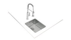 Teka BE BE LINEA 34.40 RS15 Tezgah Altı Damlalıksız Tek Hazneli Paslanmaz Çelik Evye - 115000008