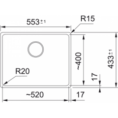 Franke Maris MRG 110-52 Matt Black Tezgah Altı Granit Eviye - 125.0742.327