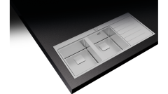 Teka ZENIT RS15 2B 1D AUTO  2 Gözlü Tezgah Üstü Sağ Damlalıklı Paslanmaz Çelik Evye - 115160003