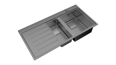 Teka ZENIT RS15 1½B 1D AUTO PureLine 1.5 Gözlü Tezgah Üstü Sol Damlalıklı Paslanmaz Çelik Evye - 115130002