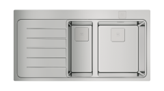 Teka ZENIT RS15 1½B 1D AUTO PureLine 1.5 Gözlü Tezgah Üstü Sol Damlalıklı Paslanmaz Çelik Evye - 115130002