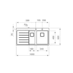 Teka ZENIT RS15 1½B 1D AUTO PureLine 1.5 Gözlü Tezgah Üstü Sol Damlalıklı Paslanmaz Çelik Evye - 115130002