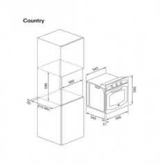 Franke Classicline FCO 86 H ON Rustik Nero Ankastre Fırın -  116.0737.942