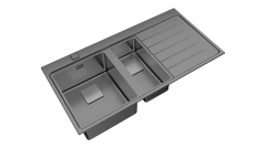 Teka ZENIT RS15 1½B 1D AUTO PureLine 1.5 Gözlü Tezgah Üstü Sağ Damlalıklı Paslanmaz Çelik Evye - 115130000